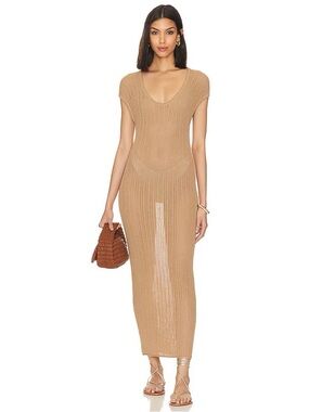 Tropic of C Ladder Dress in Sand